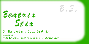 beatrix stix business card